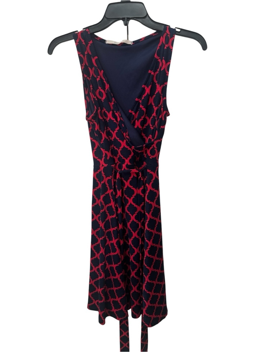 41 Hawthorn Navy and Red Wrap-Style Dress size S